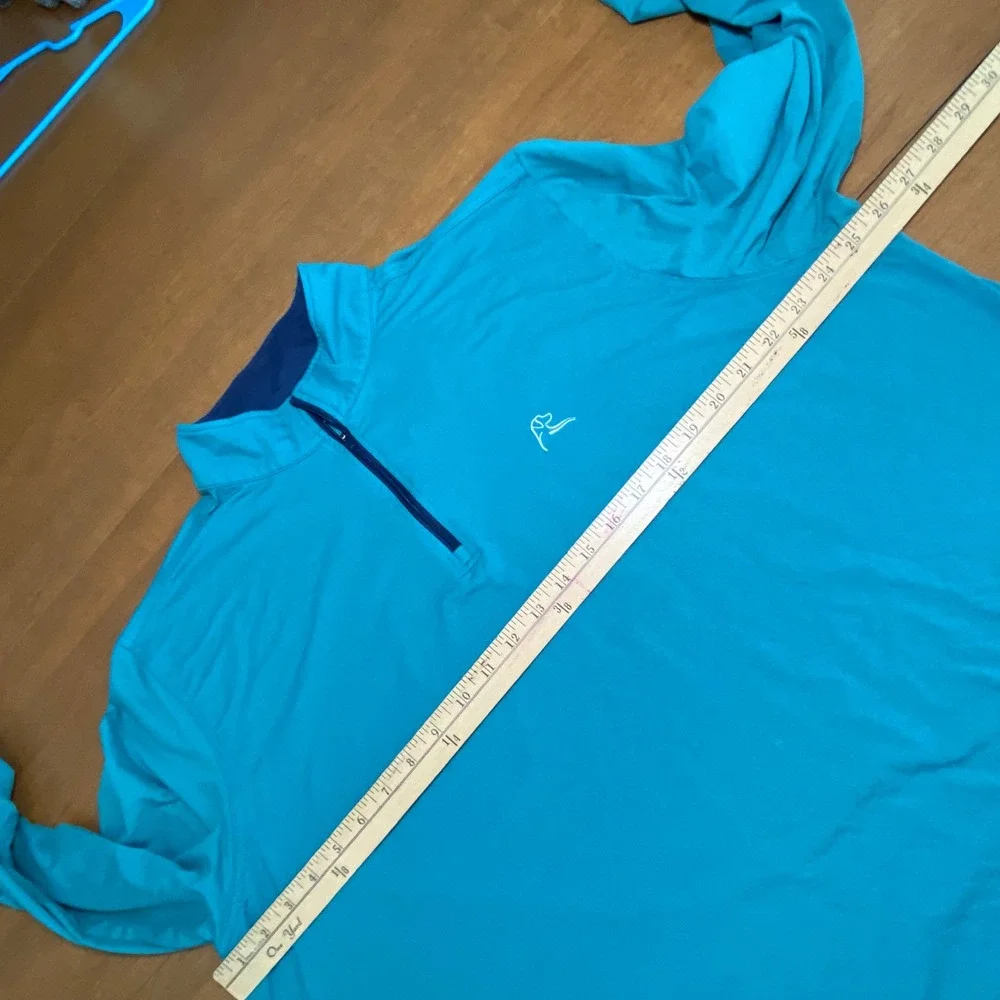 Rhoback Mens XXL Teal Green Performance Quarter Zip Pullover MQZP0001-0000-Z0005